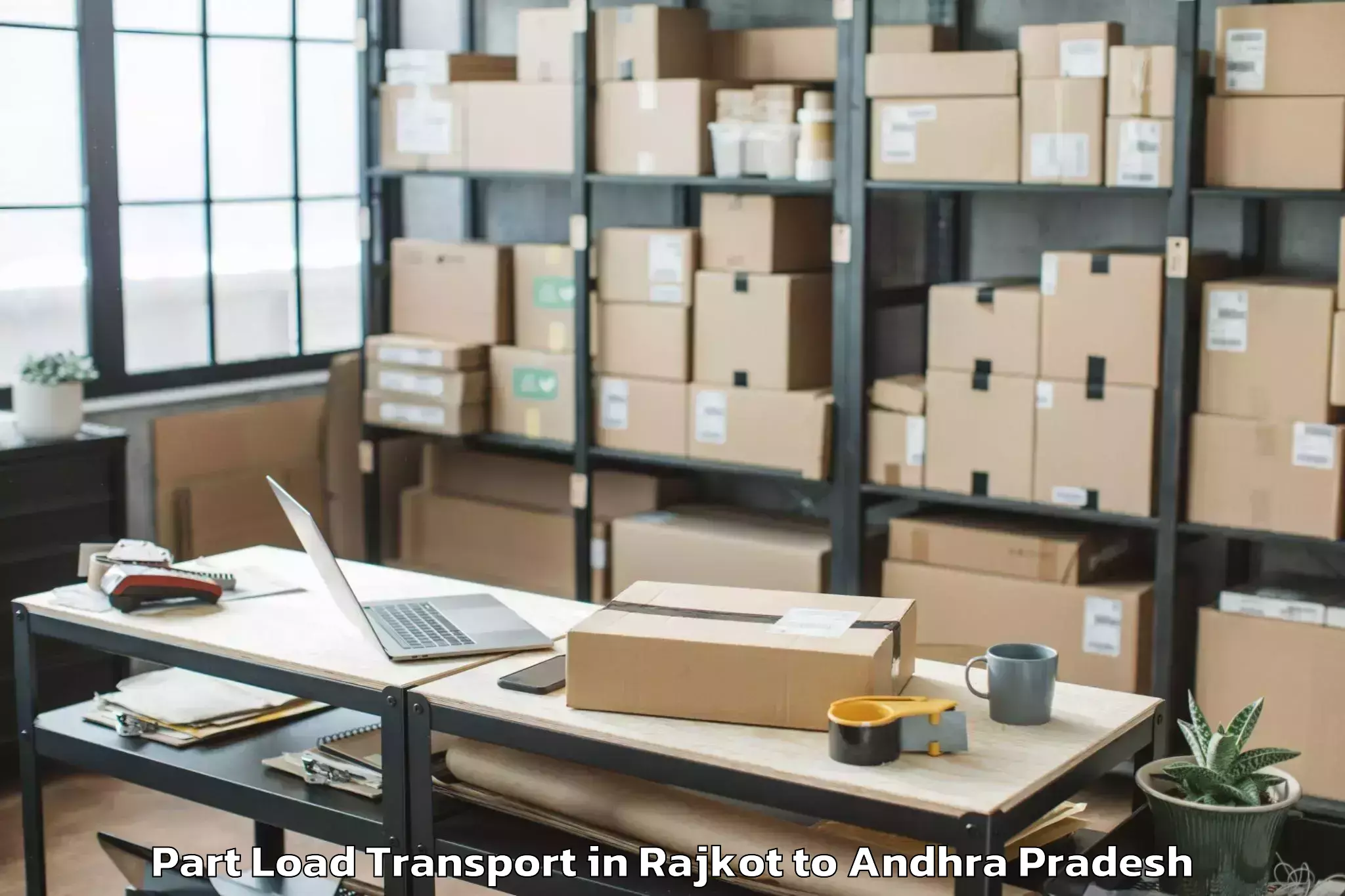 Expert Rajkot to Thotlavalluru Part Load Transport